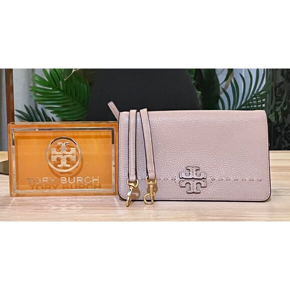 AUTHENTIC TORY BURCH NUDE MCGRAW SHOULDER/CROSSBODY HANDBAG - Picture 10 of 10